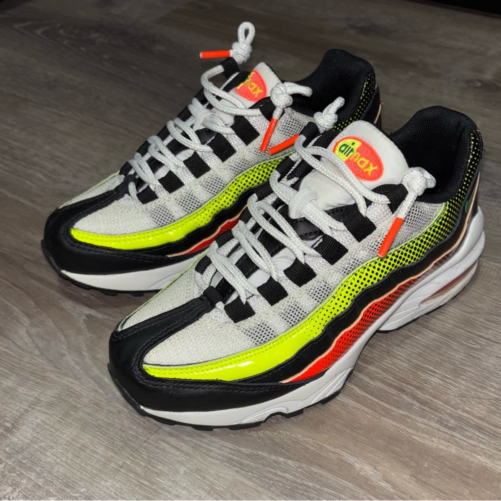 Nike Kids Air Max Sneakers - Black, White, Neon Yellow